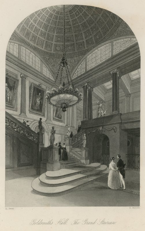 Goldsmiths Hall, den stora trappan av English School