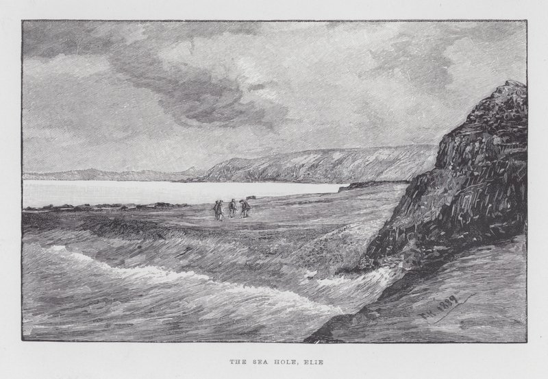 Golf: Havshålet, Elie (litho) av English School