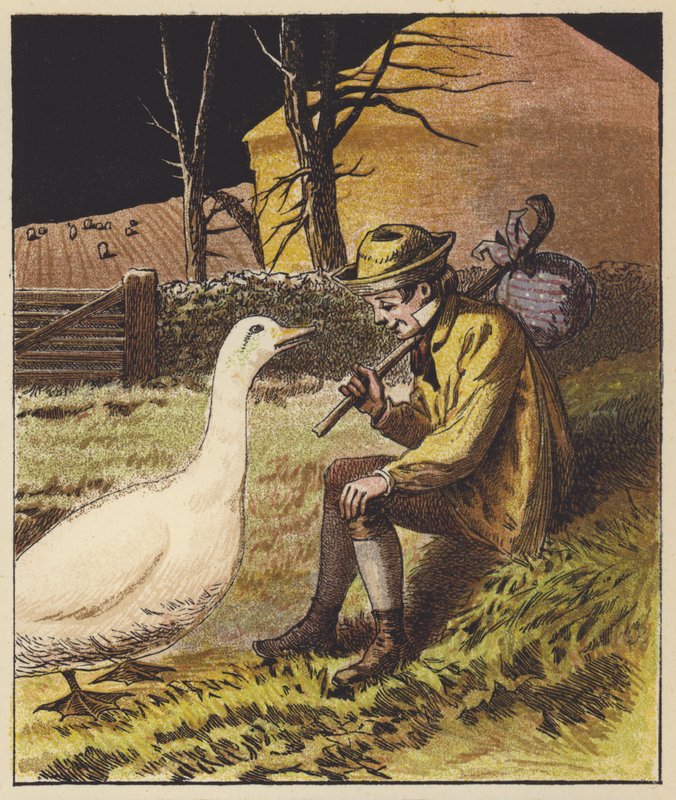 Goosey, Goosey, Gander (färg litho) av English School