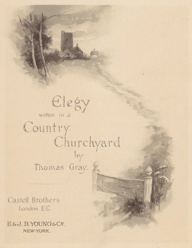 Grays elegi: Titelsida (litografi) av English School