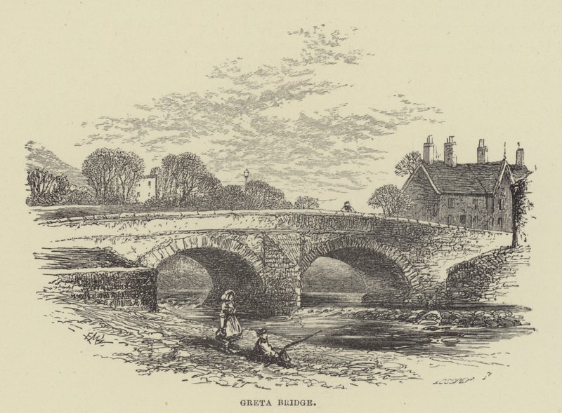 Greta Bridge (gravyr) av English School