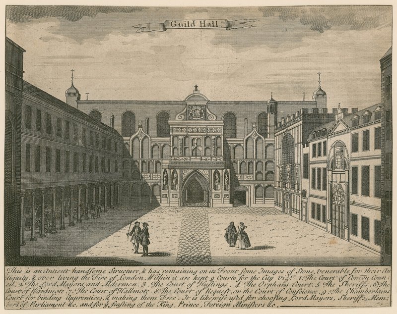 Guildhall, London av English School