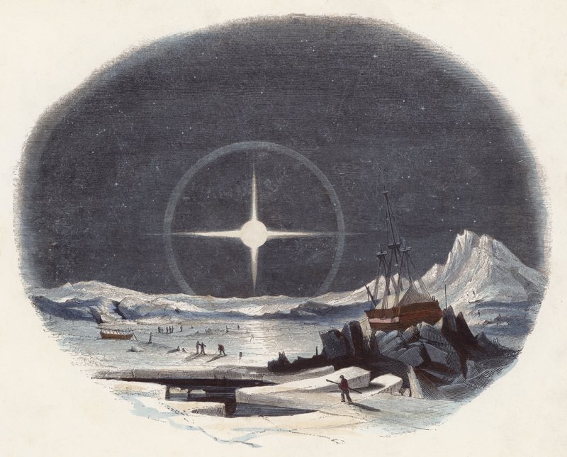 Halos (färgad gravyr) av English School