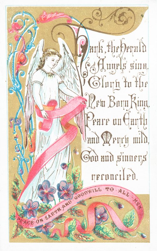 Hark The Herald Angels Sing, julkort av English School