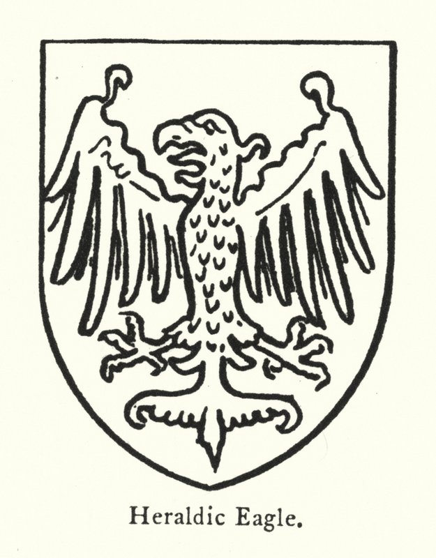 Heraldic Eagle (gravyr) av English School