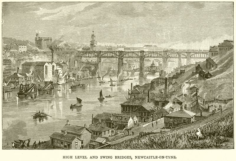 High Level and Swing Bridges, Newcastle-on-Tyne av English School