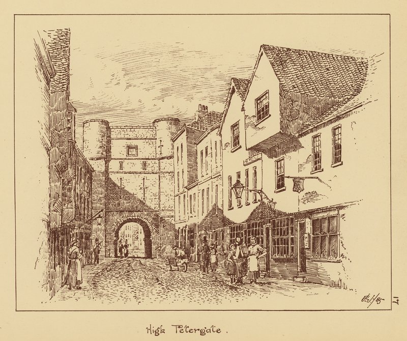 High Petergate (litografi) av English School