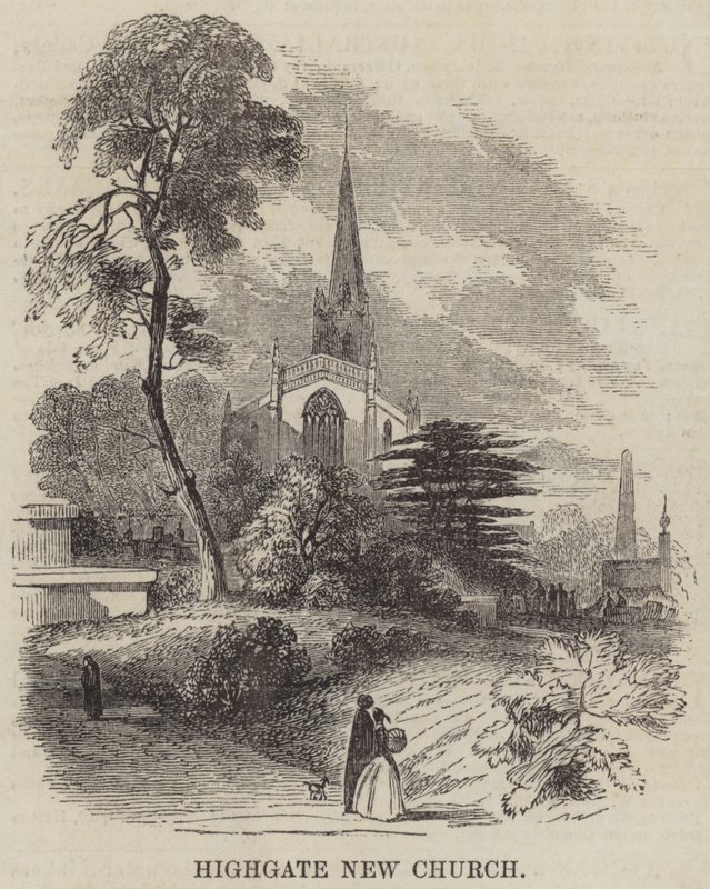 Highgate New Church (gravyr) av English School