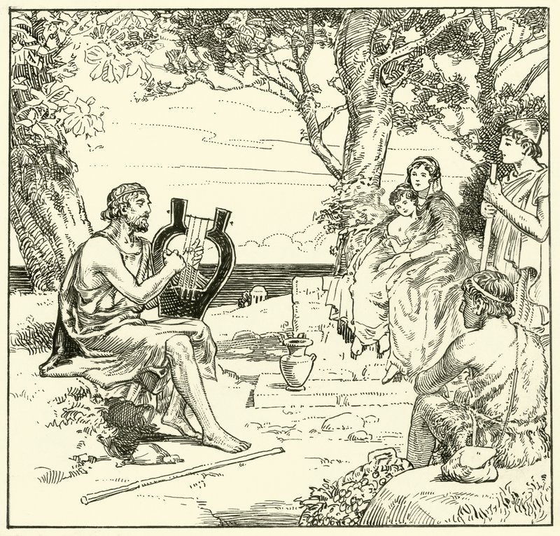 Homer (bläck på papper) av English School