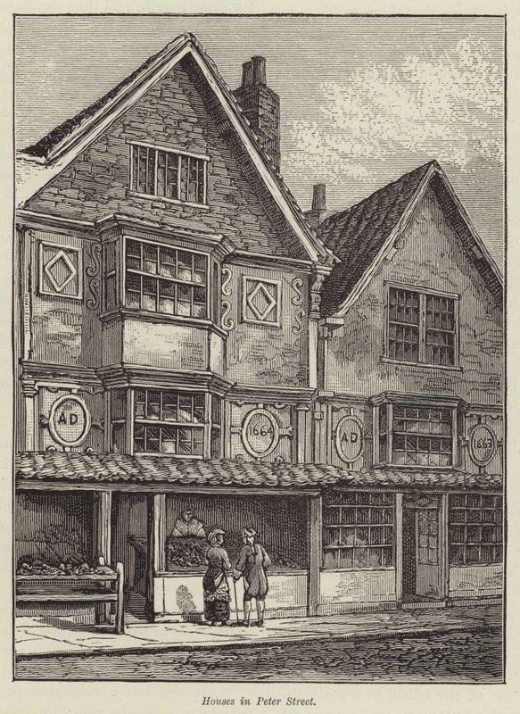 Hus i Peter Street (gravyr) av English School