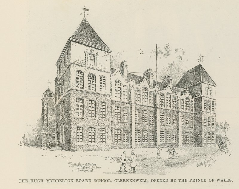 Hugh Myddelton Board School av English School