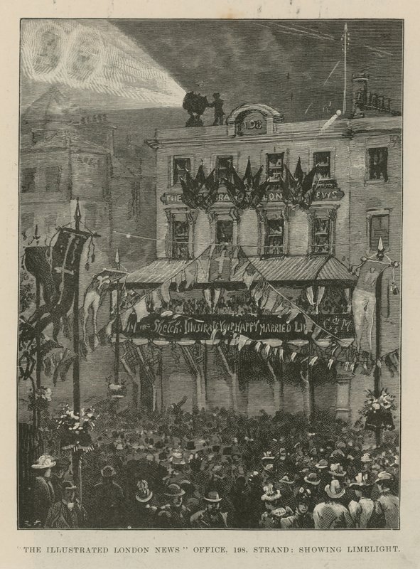 Illustrerade London News Offices on the Strand av English School