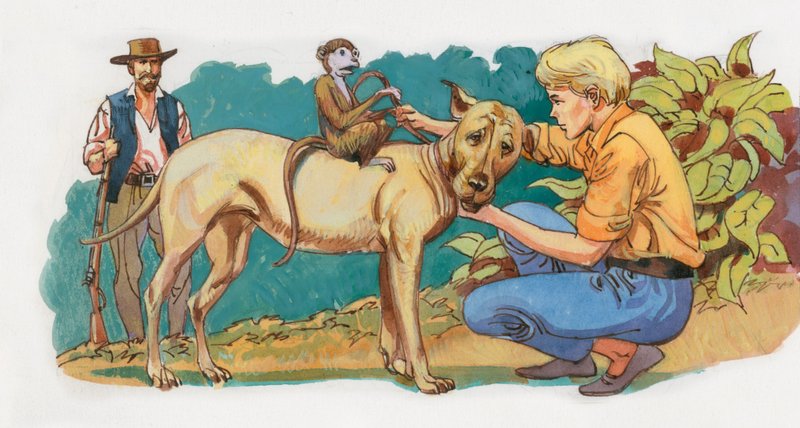 Illustration för schweiziska familjen Robinson av English School