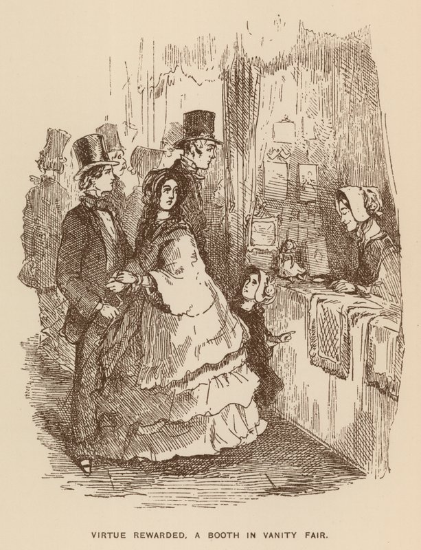Illustration för Vanity Fair av Thackeray av English School