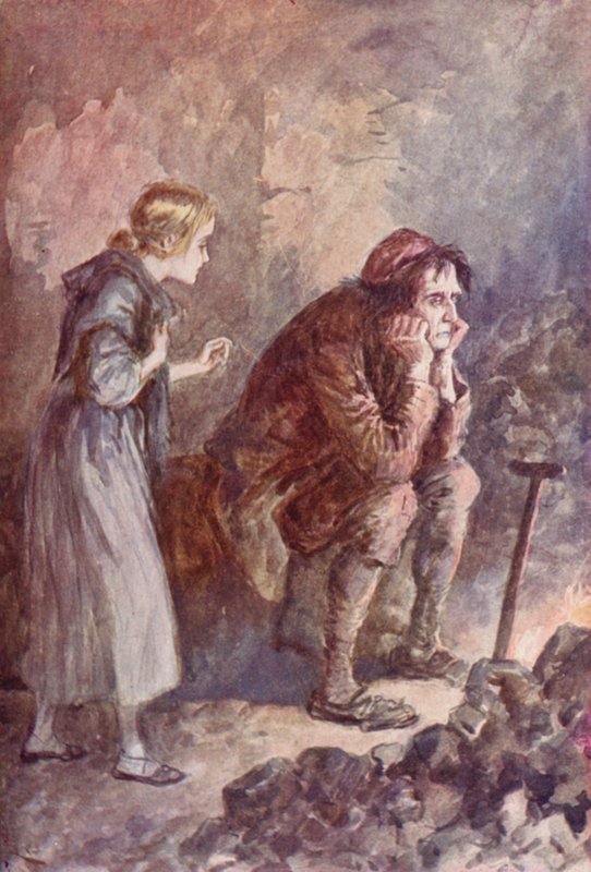 I gjuteriet (färg litho) av English School