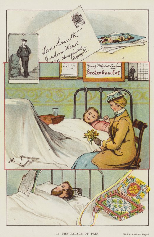 In Palace of Pain (färg litho) av English School