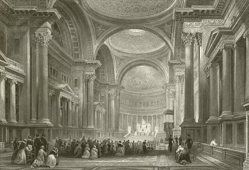 Interiör av The Madeleine - Paris av English School