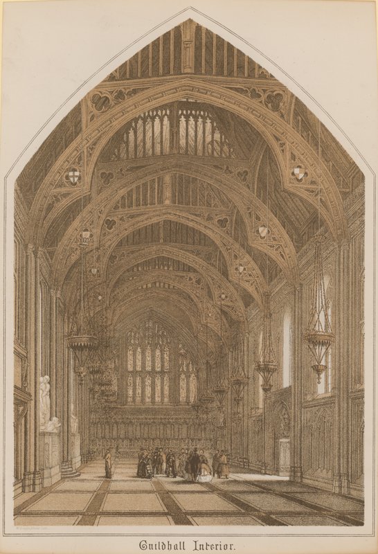 Interiör av Guildhall, London av English School