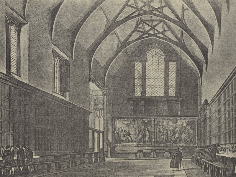 Hallens inre, 1816 (gravyr) av English School