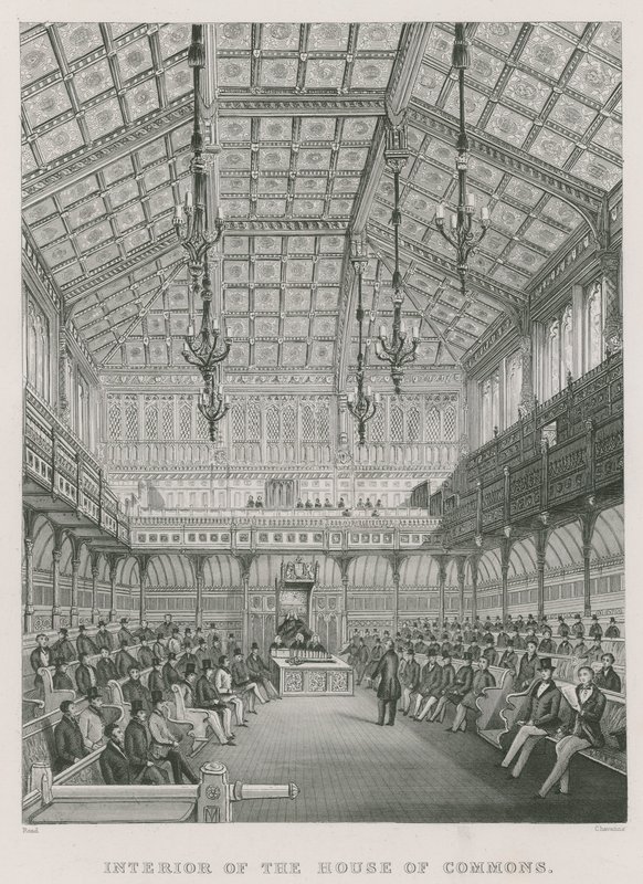 Interiör av underhuset av English School