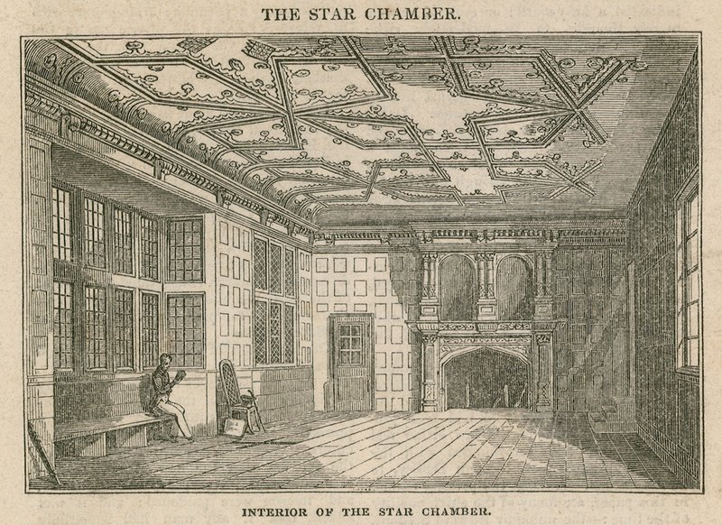 Interiör av Star Chamber, Westminster av English School