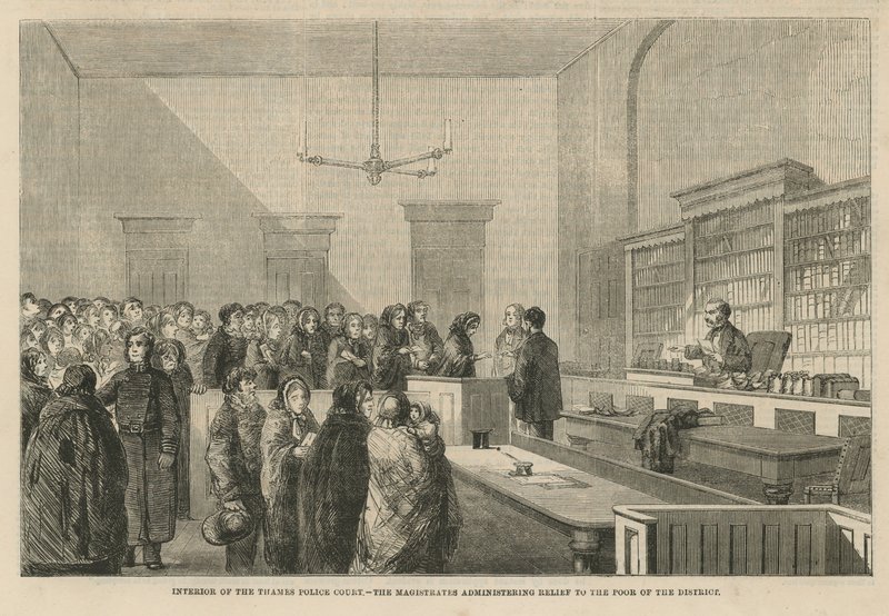 Interiör av Thames Police Court av English School