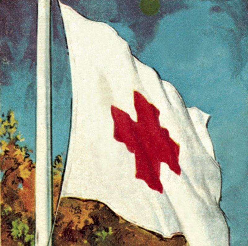 Internationella Röda Korsets flagga av English School
