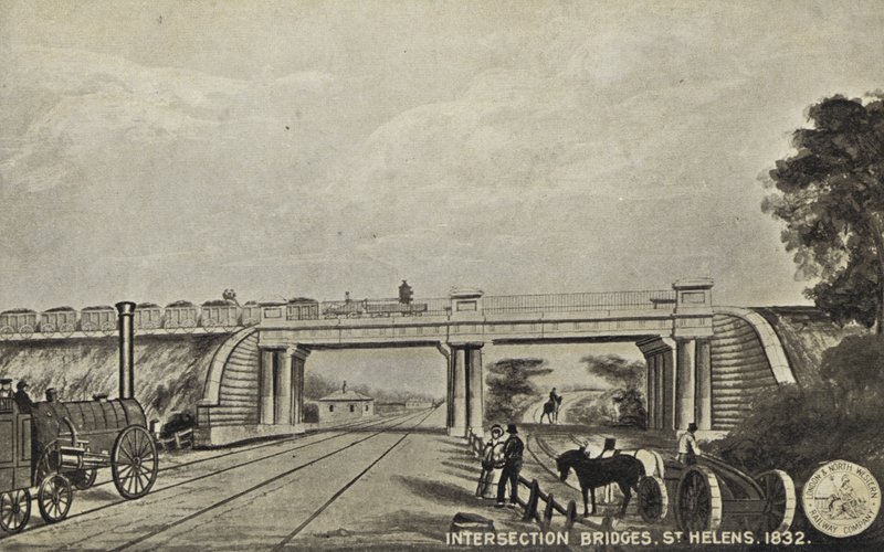 Intersection Bridges, St Helens, 1832 av English School