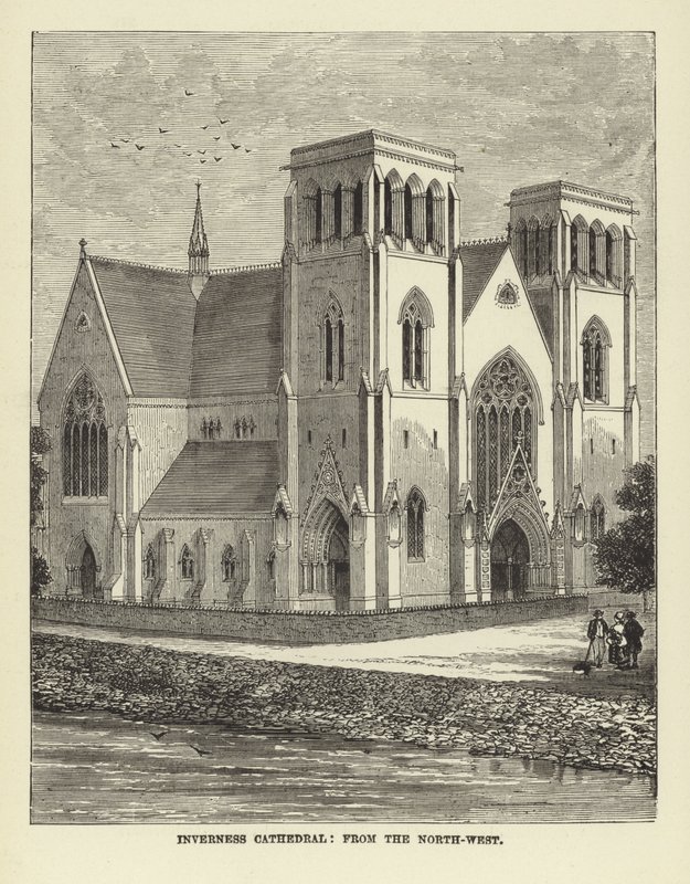 Inverness Cathedral, från nordväst av English School