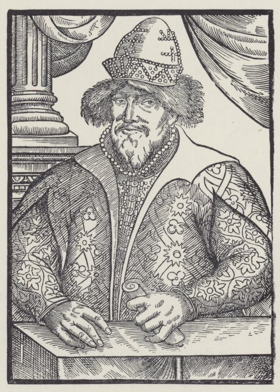 Ivan IV, Rysslands tsar (litografi) av English School