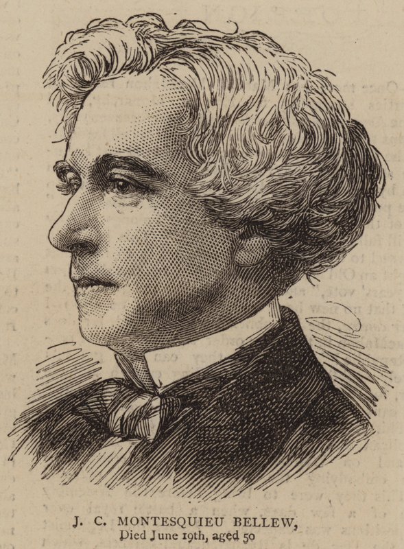 J C Montesquieu Bellew (gravyr) av English School