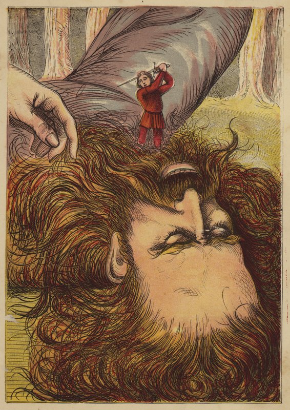 Jack And The Beanstalk (färgad gravyr) av English School