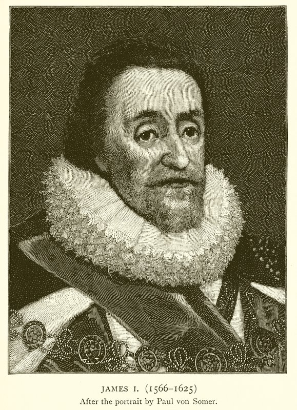 Jakob I (1566-1625) av English School