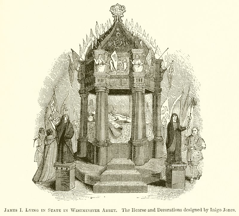 James I ligger i State Westminster Abbey av English School