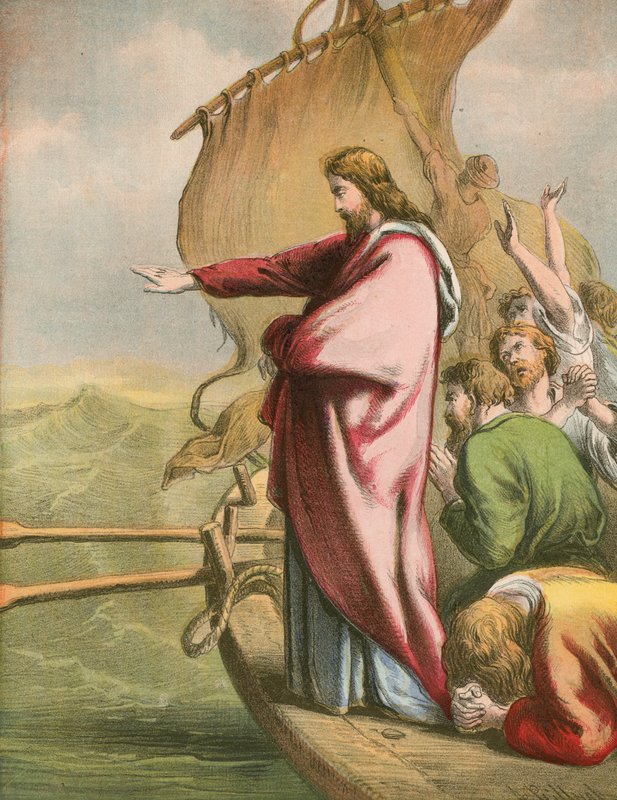 Jesus lugnar vattnet av English School