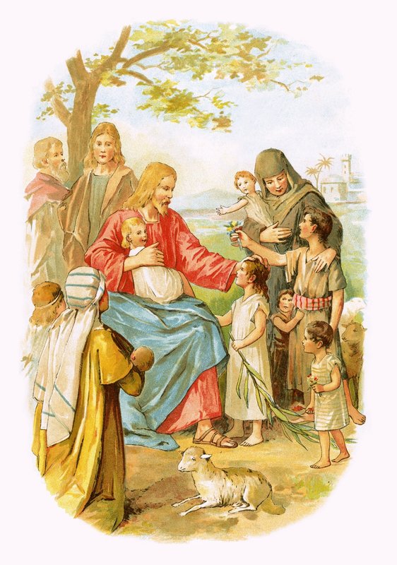 Jesus välsignade barnen av English School