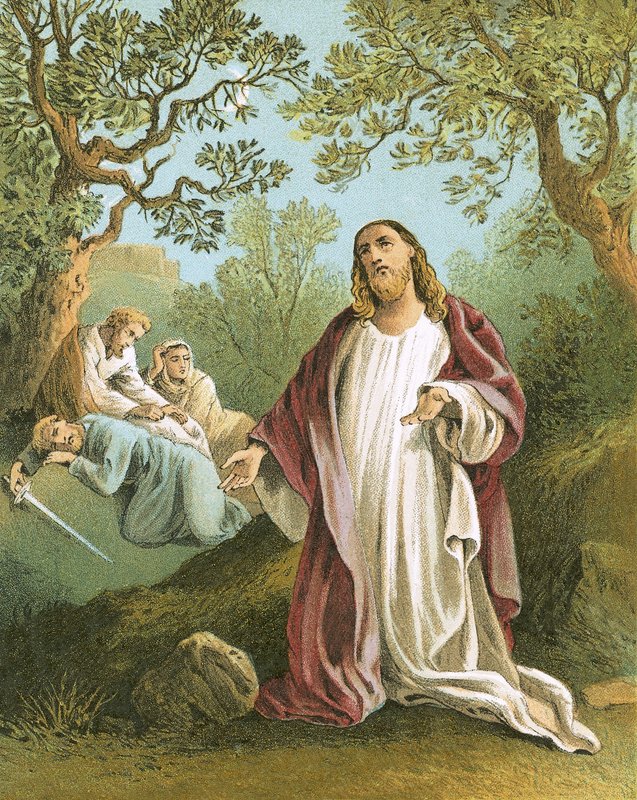 Jesus i Getsemane trädgård av English School