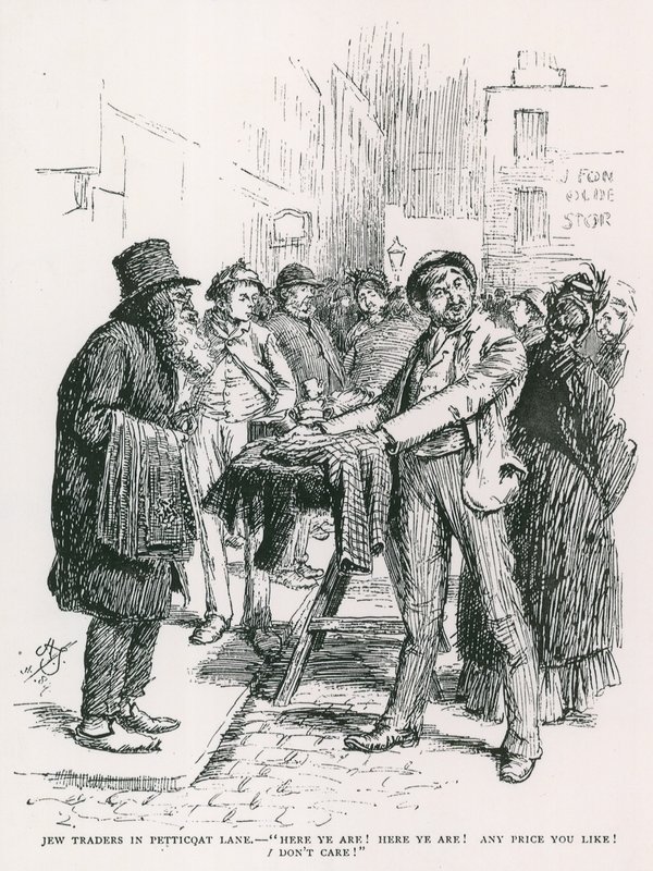 Judiska handlare i Petticoat Lane av English School