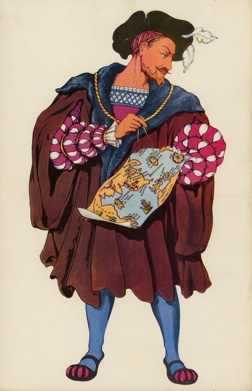 John Cabot (färg litho) av English School