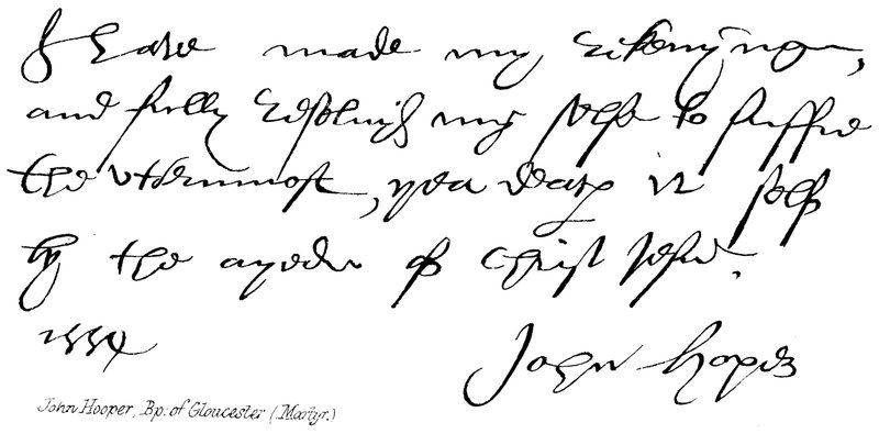 John Hooper, bp: av Gloucester (martyr) av English School