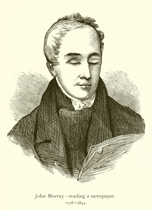 John Murray, läser en tidning av English School