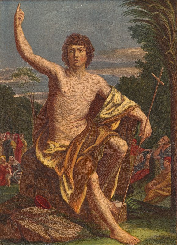 Johannes Döparen (färglitografi) av English School