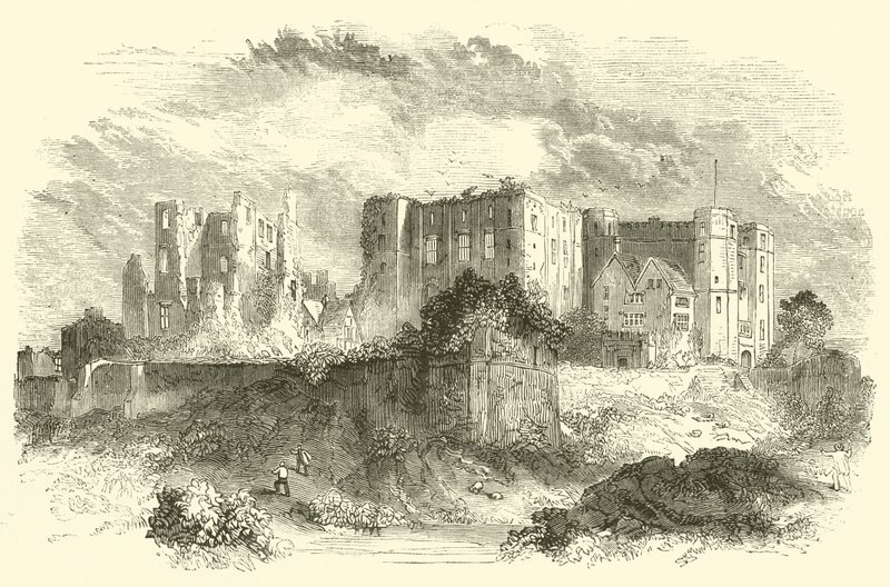 Kenilworth Castle (gravyr) av English School