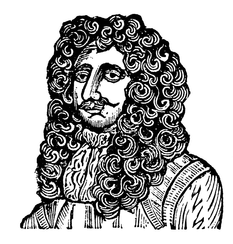 Kung Karl II (träsnitt) av English School