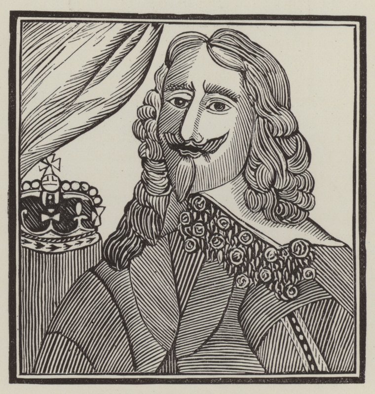 Kung Karl I, martyr (gravyr) av English School