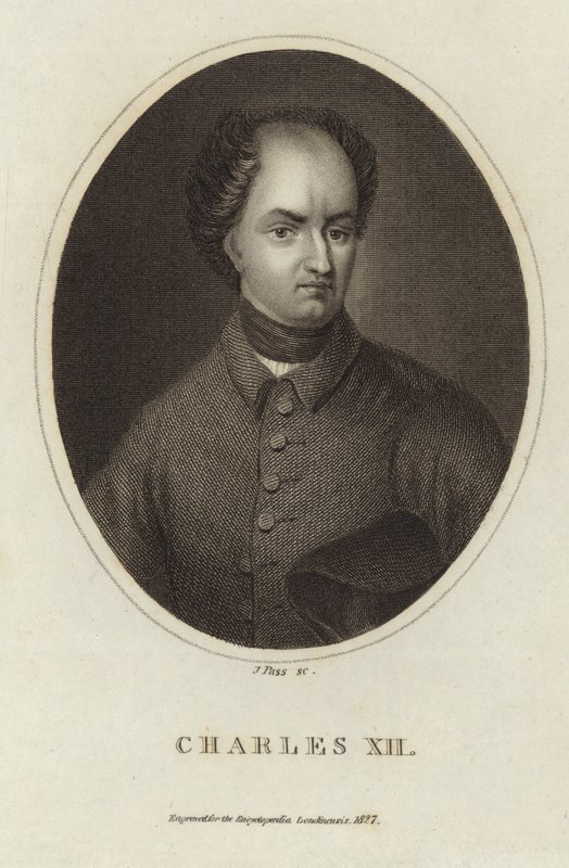 kung Karl XII av Sverige av English School