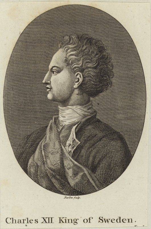 kung Karl XII av Sverige av English School