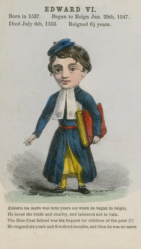 Kung Edward VI (akvatint) av English School