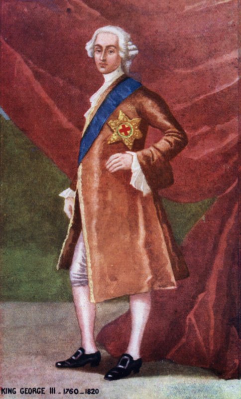 King George III (färg litho) av English School