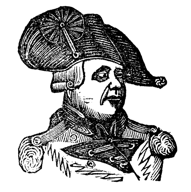 King George III (träsnitt) av English School